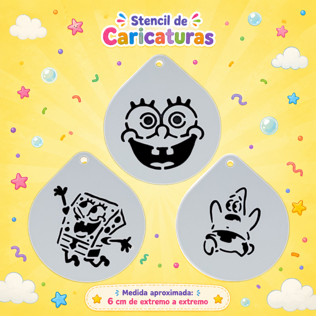 Stencil Caricatura Bob Esponja