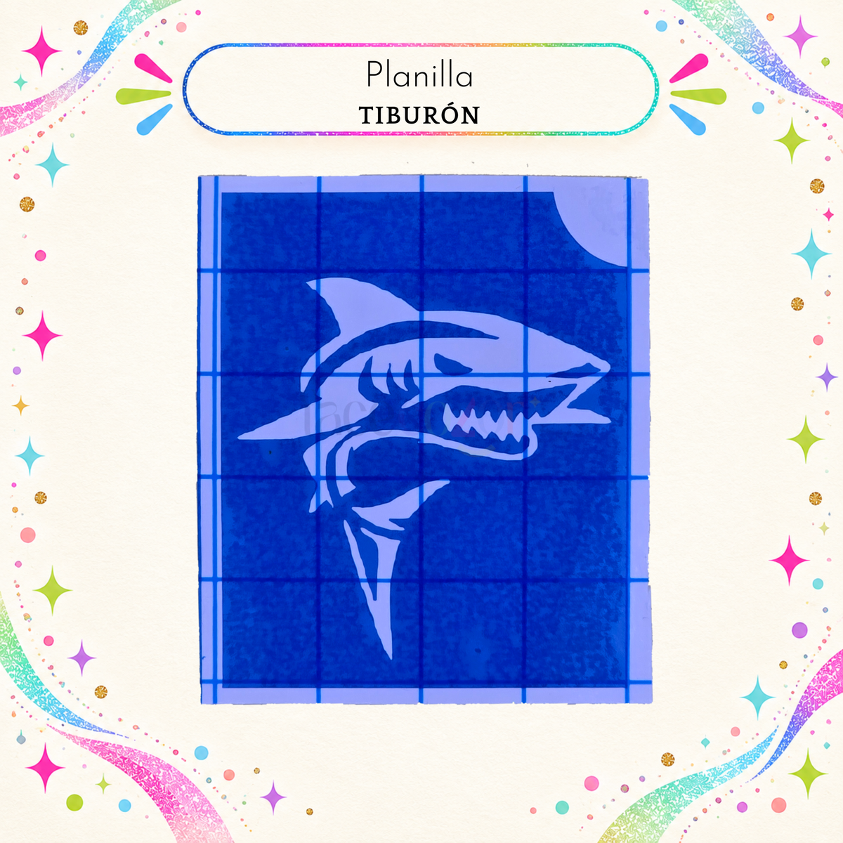 Plantilla Adhesiva - Tiburón (uso individual)