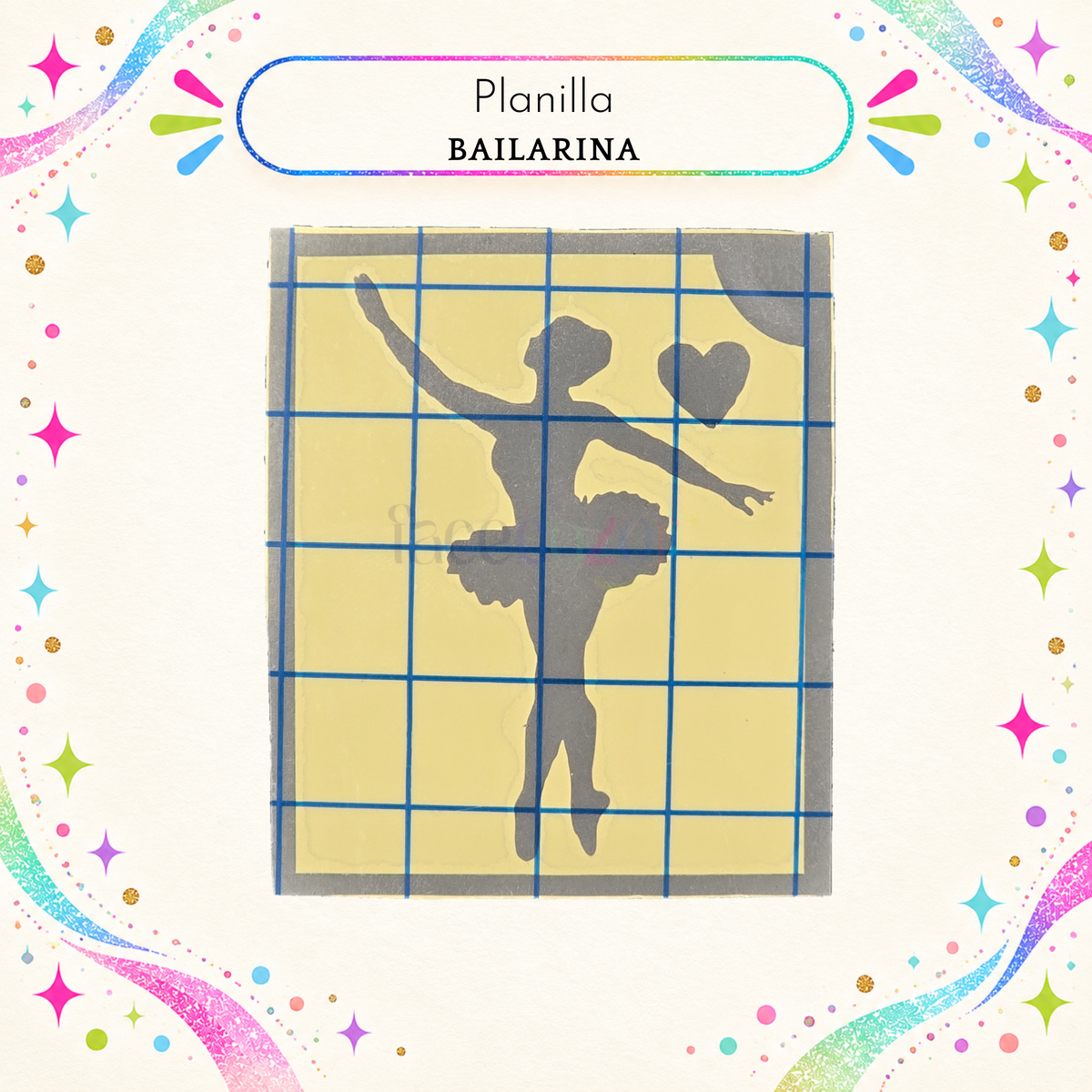 Plantilla Adhesiva - Bailarina (uso individual)