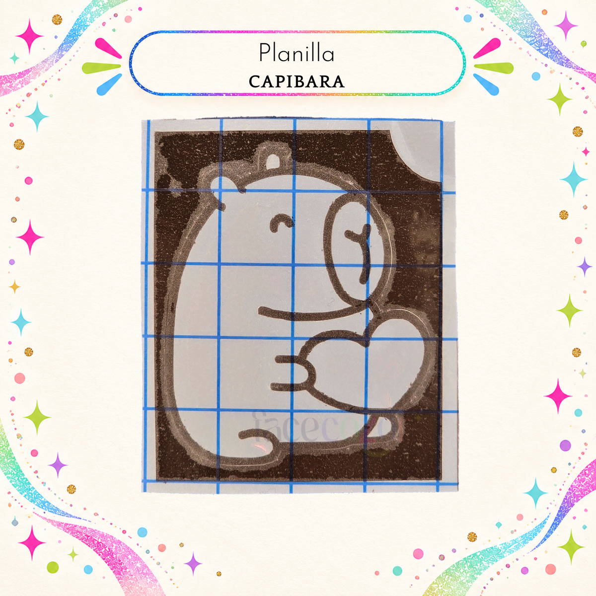 Plantilla Adhesiva - Capibara (uso individual)