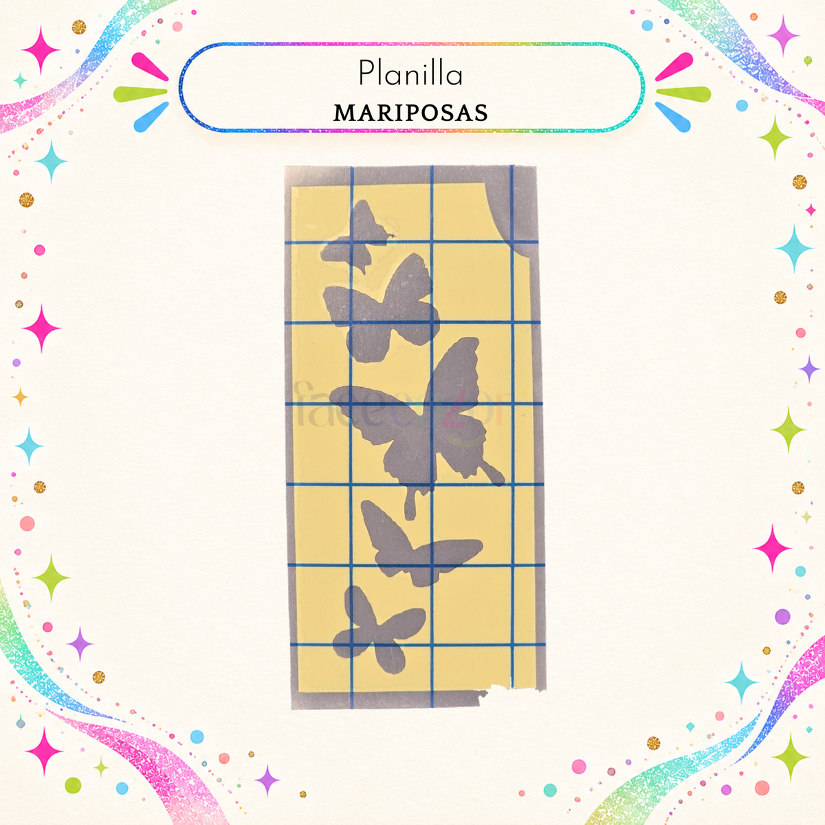 Plantilla Adhesiva - Mariposas (uso individual)
