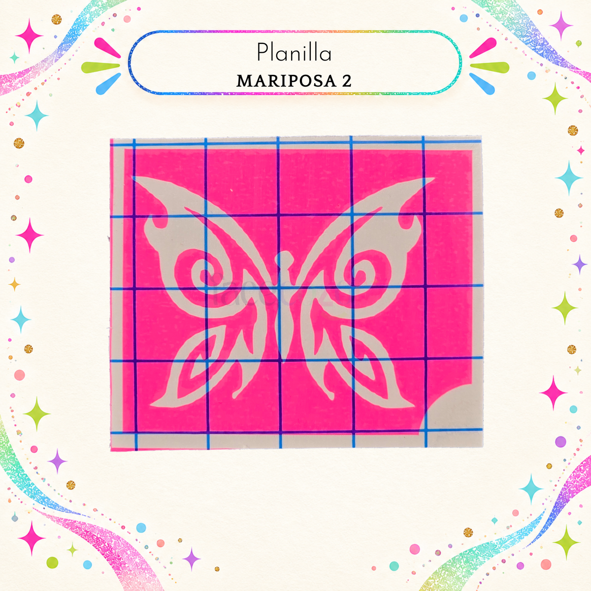 Plantilla Adhesiva - Mariposa 2 (uso individual)