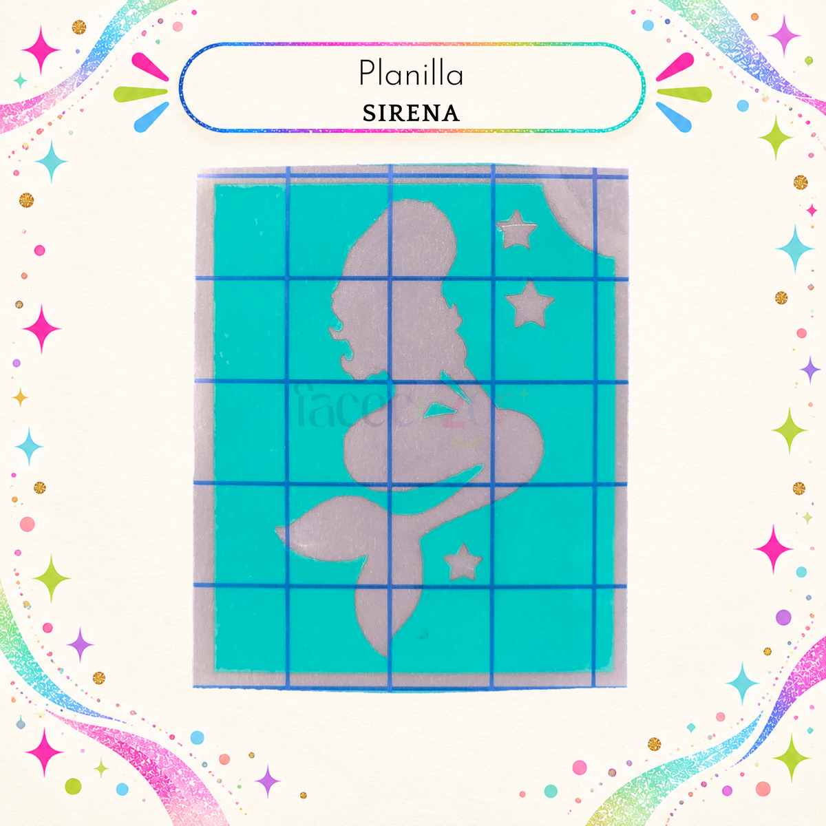 Plantilla Adhesiva - Sirena (uso individual)
