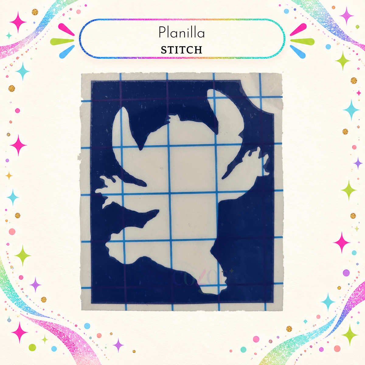 Plantilla Adhesiva - Stitch (uso individual)