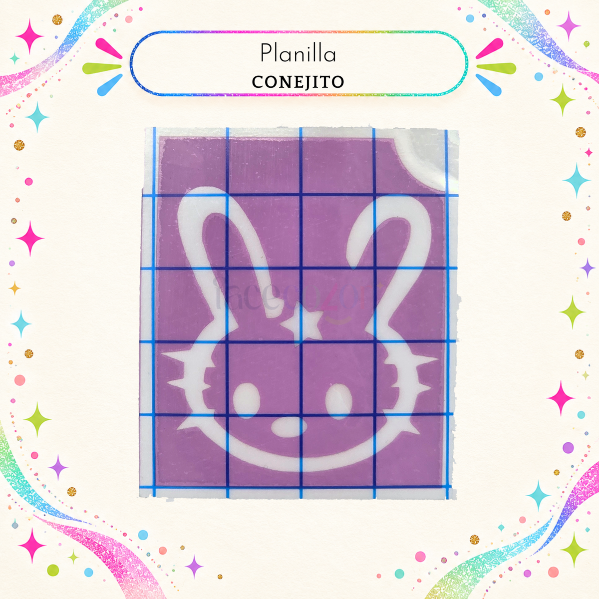 Plantilla Adhesiva - Conejito (uso individual)