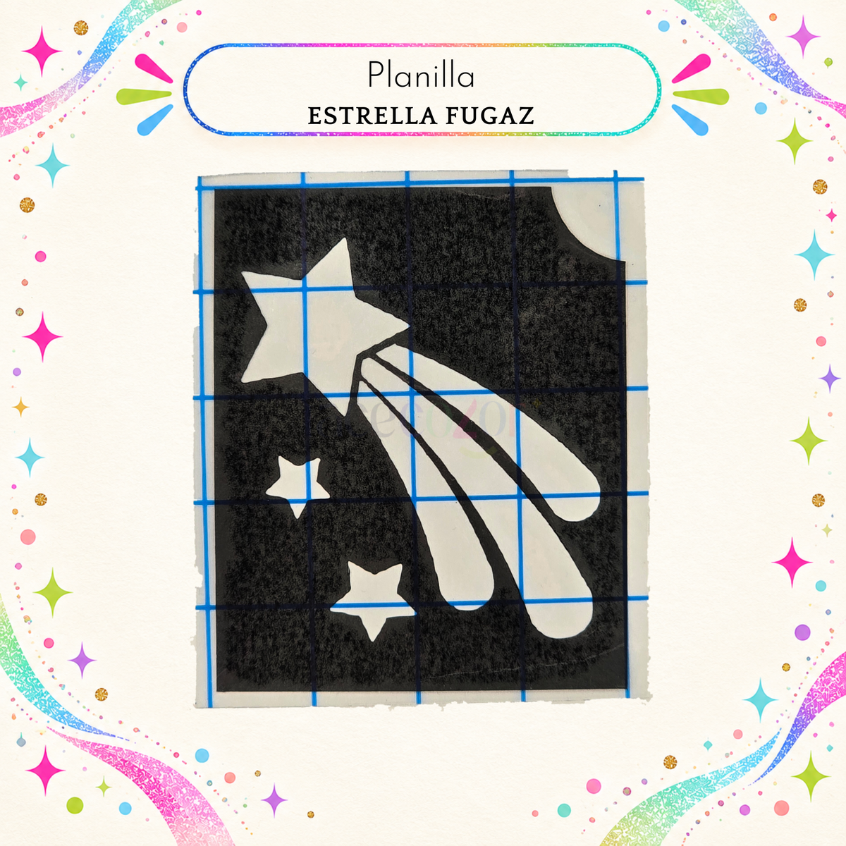 Plantilla Adhesiva - Estrella Fugaz (uso individual)