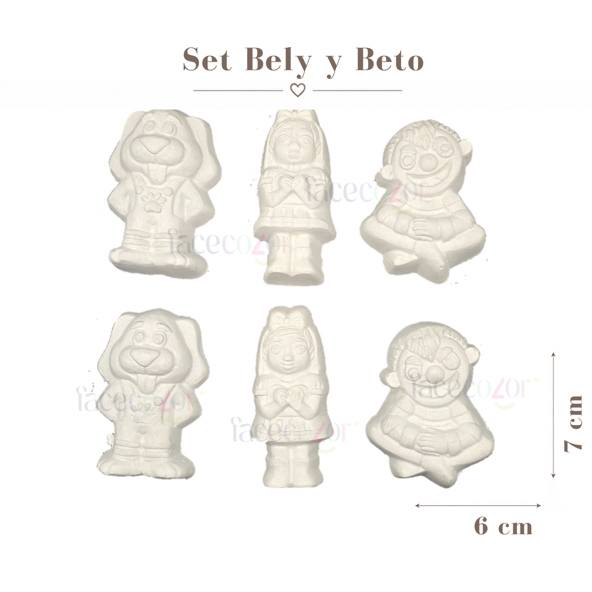 Figura de cerámica Set Bely y Beto (Venta en Conjunto)