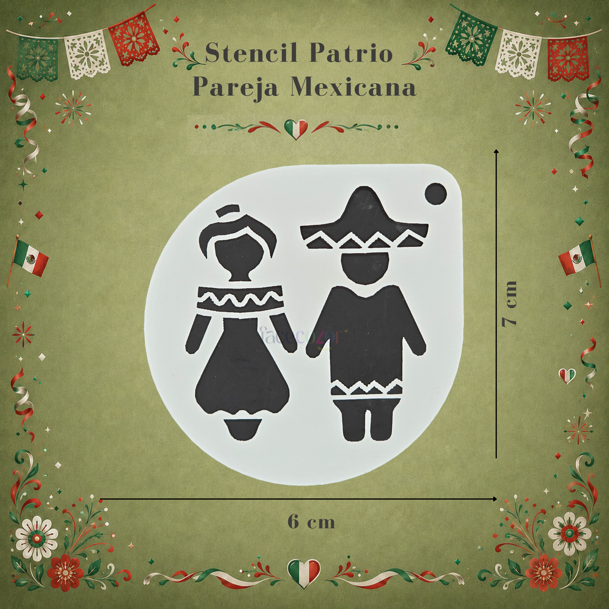 Stencil Pareja Mexicana