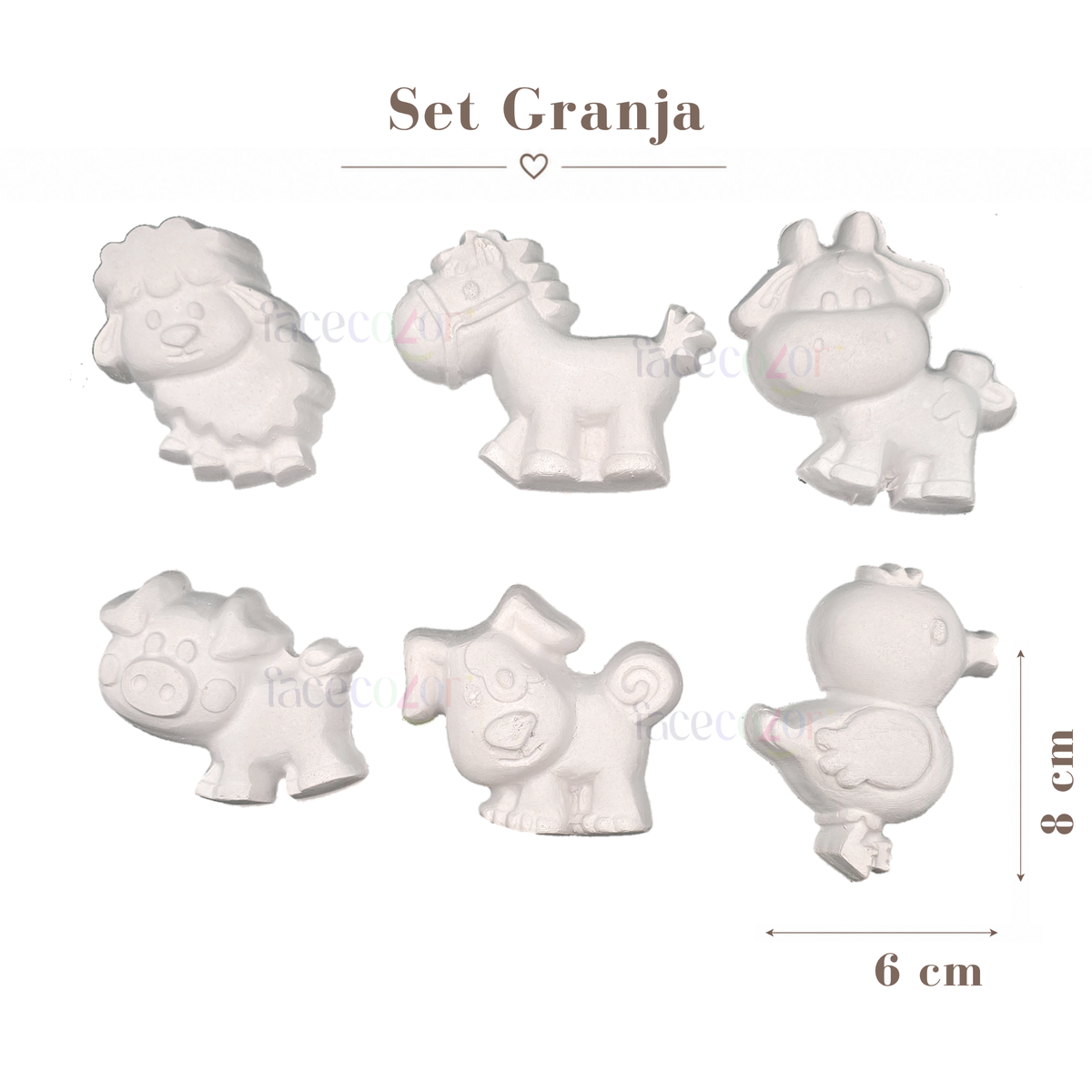 Figura de cerámica Set Granja (Venta en Conjunto)