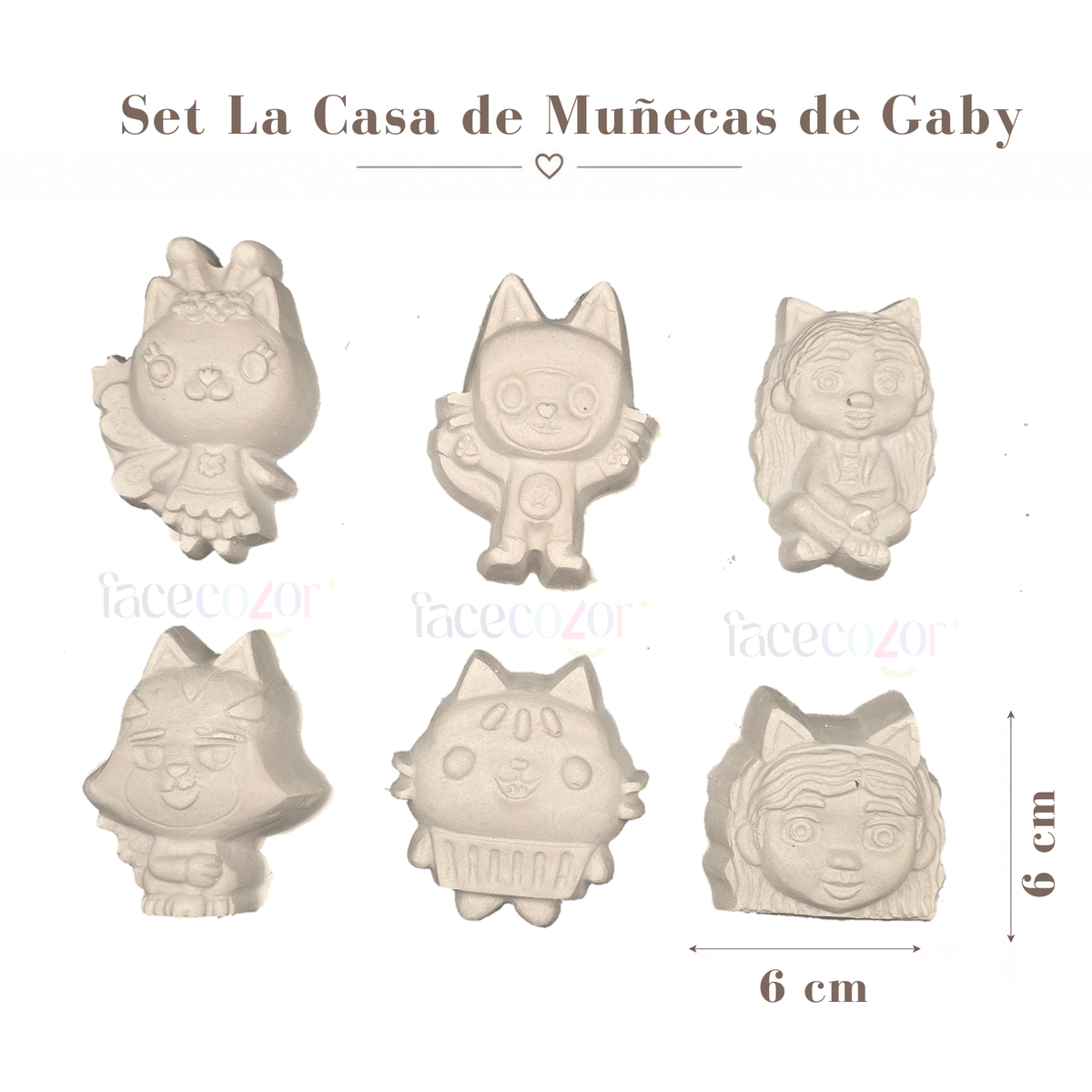 Figura de cerámica Set Gabby la Casa de Muñecas (Venta en Conjunto)