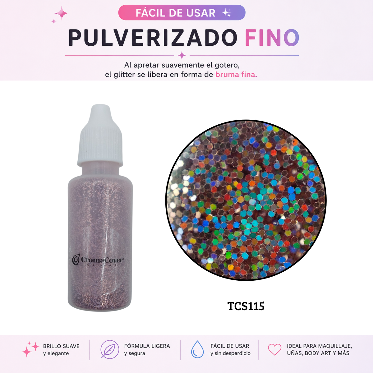 Atomizador de Glitter Cosmético 10 g – CromaCover