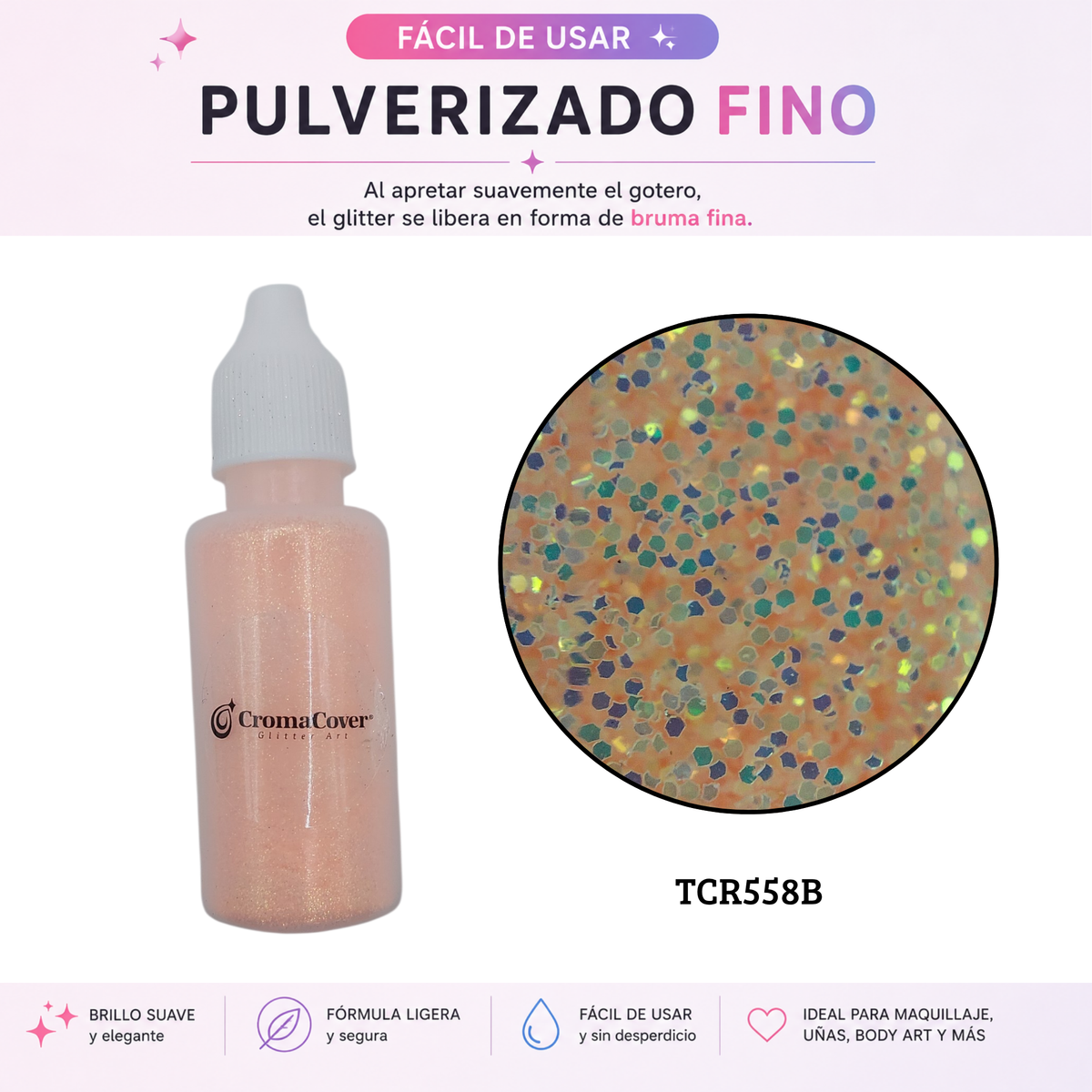 Atomizador de Glitter Cosmético 10 g – CromaCover