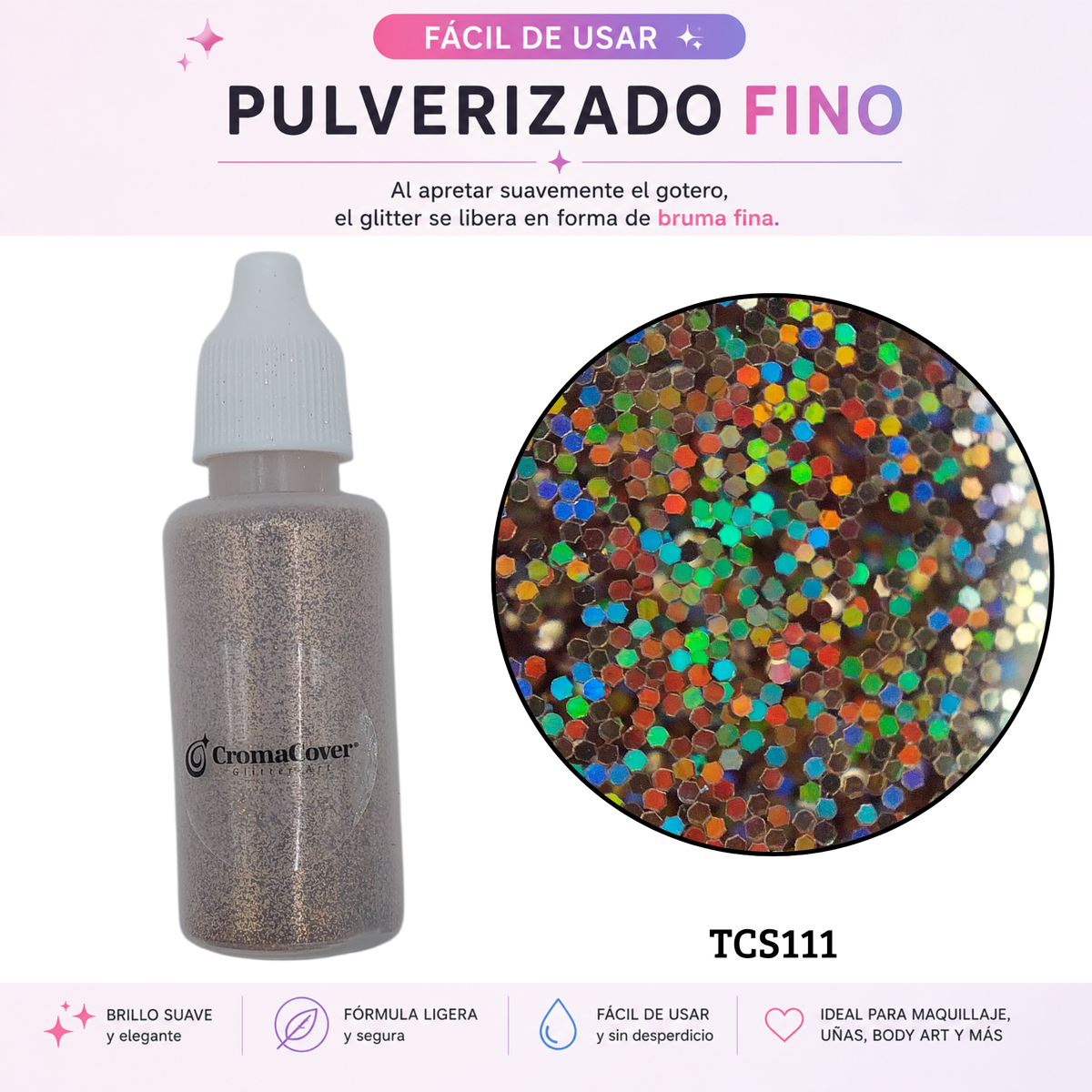 Atomizador de Glitter Cosmético 10 g – CromaCover