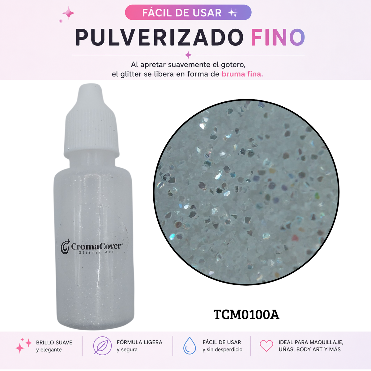Atomizador de Glitter Cosmético 10 g – CromaCover