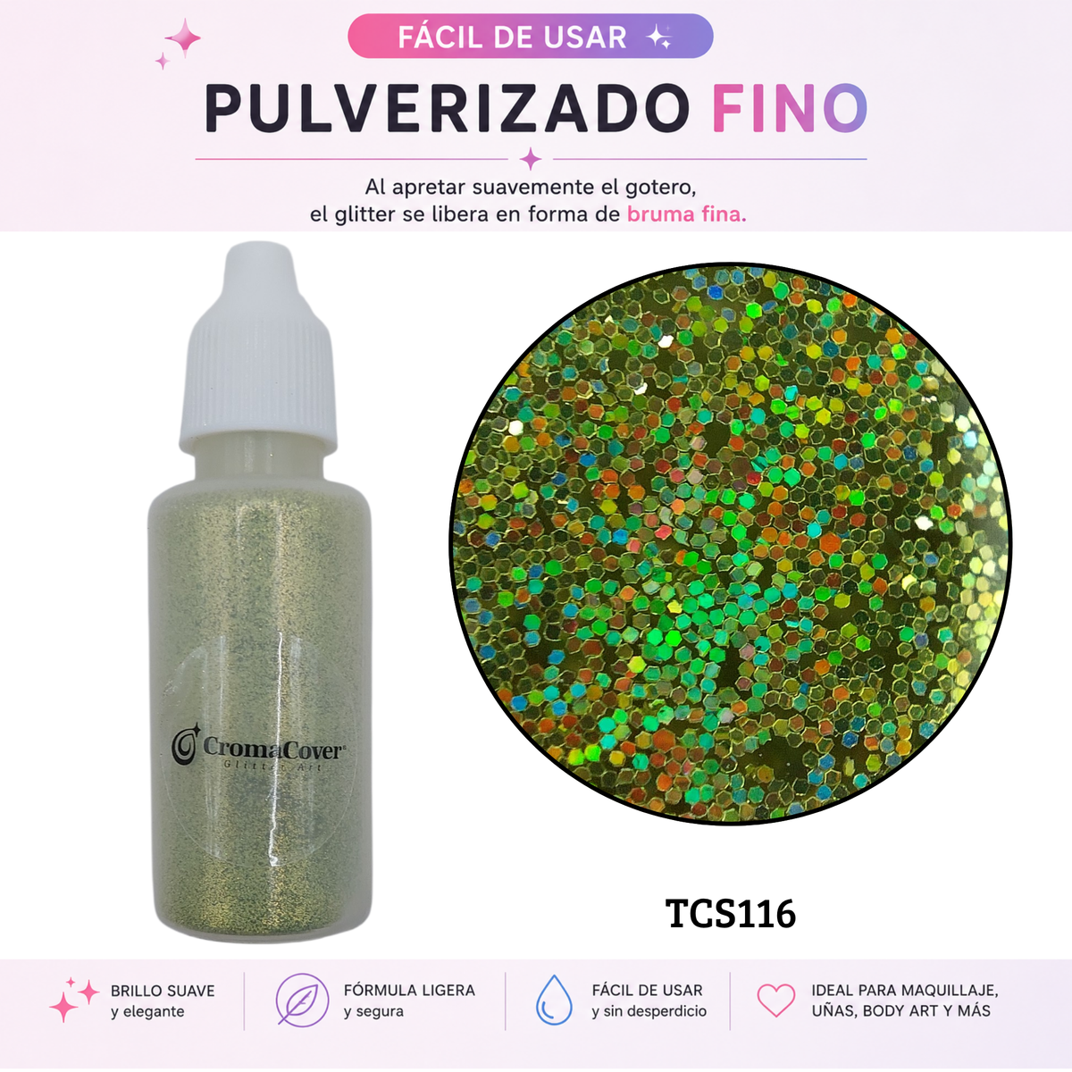 Atomizador de Glitter Cosmético 10 g – CromaCover