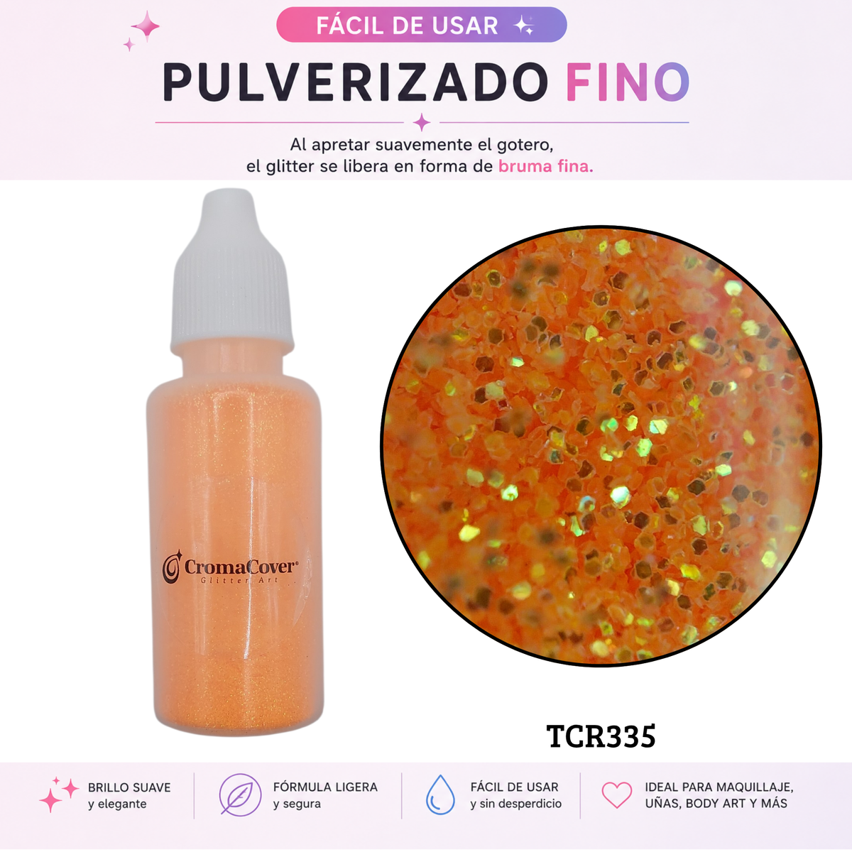 Atomizador de Glitter Cosmético 10 g – CromaCover