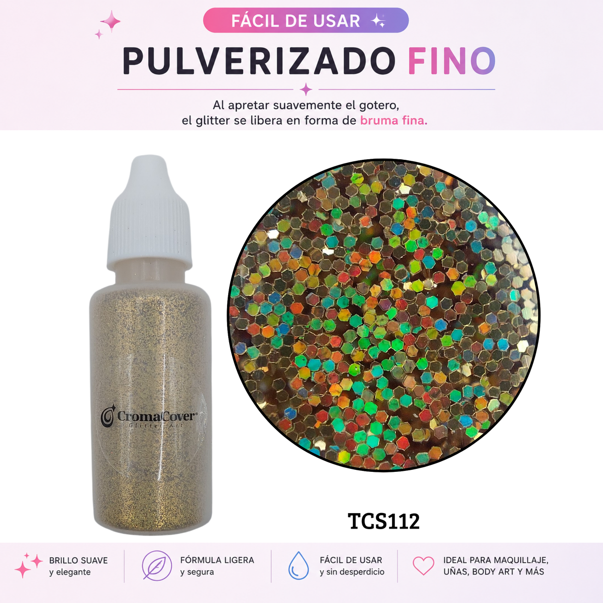 Atomizador de Glitter Cosmético 10 g – CromaCover