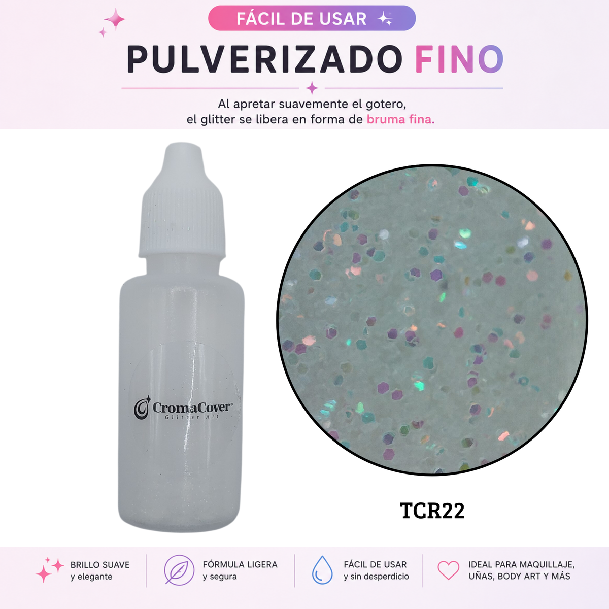 Atomizador de Glitter Cosmético 10 g – CromaCover