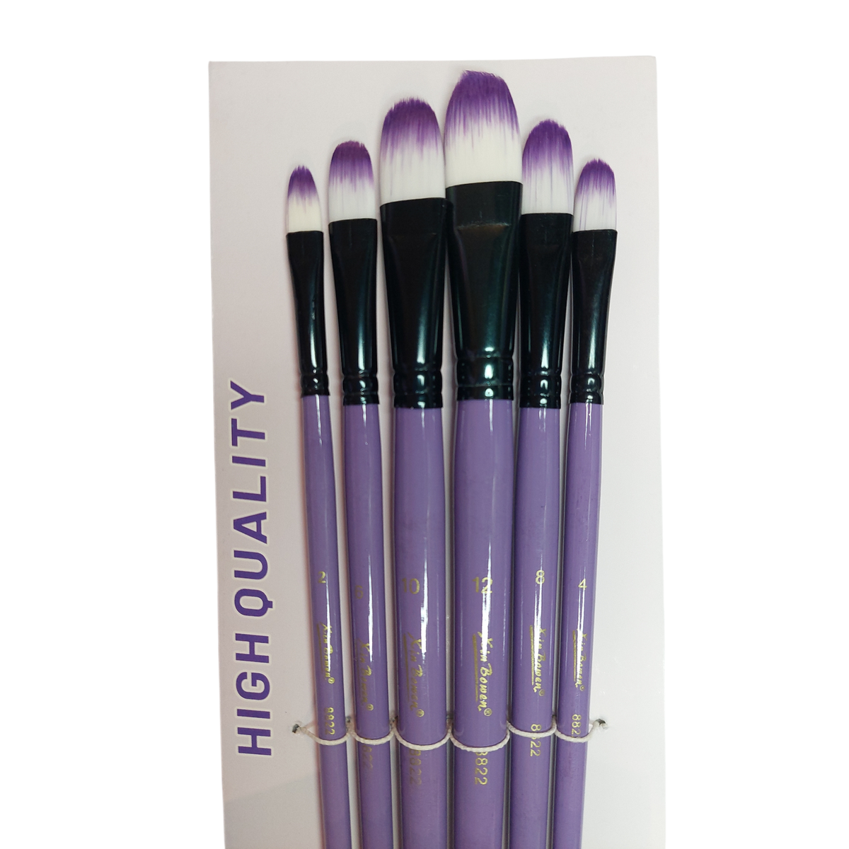 Set Pinceles Morado Filbert o Redondo