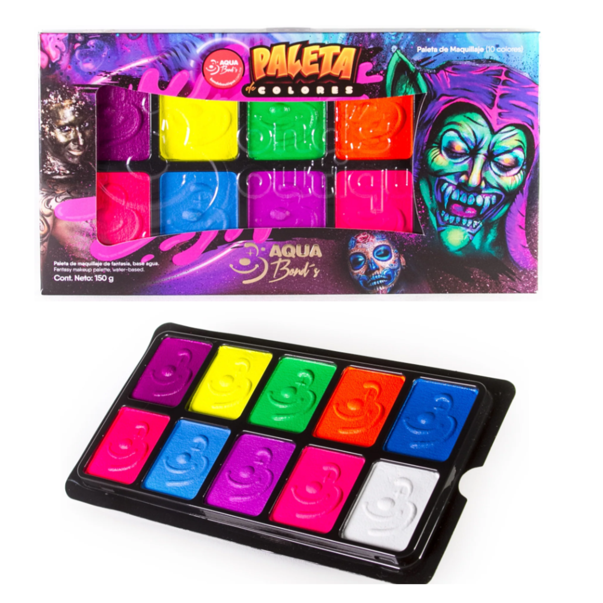 Paleta de 10 Colores "Neón"