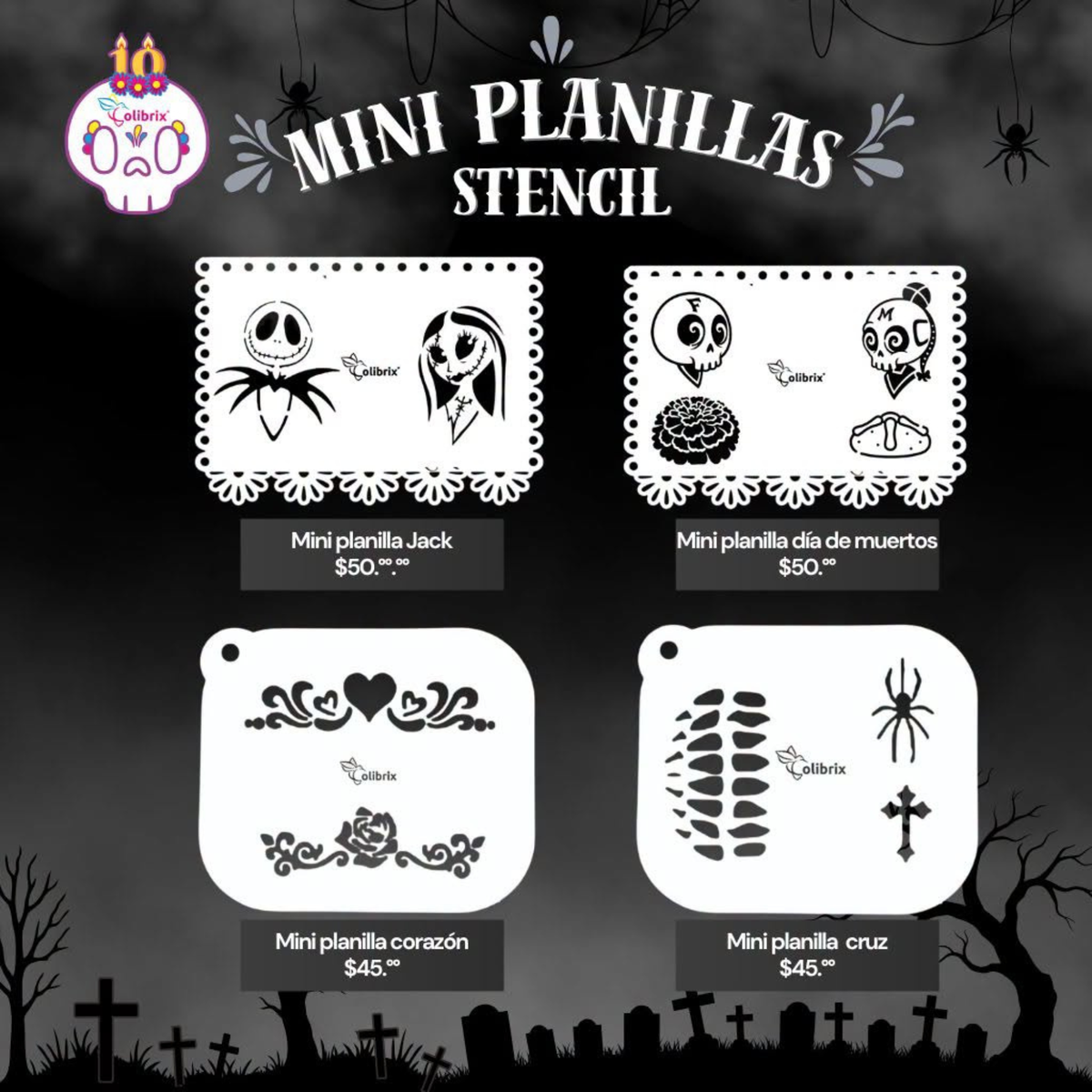 Stencil Colibrix Mini Planillas de Temporada