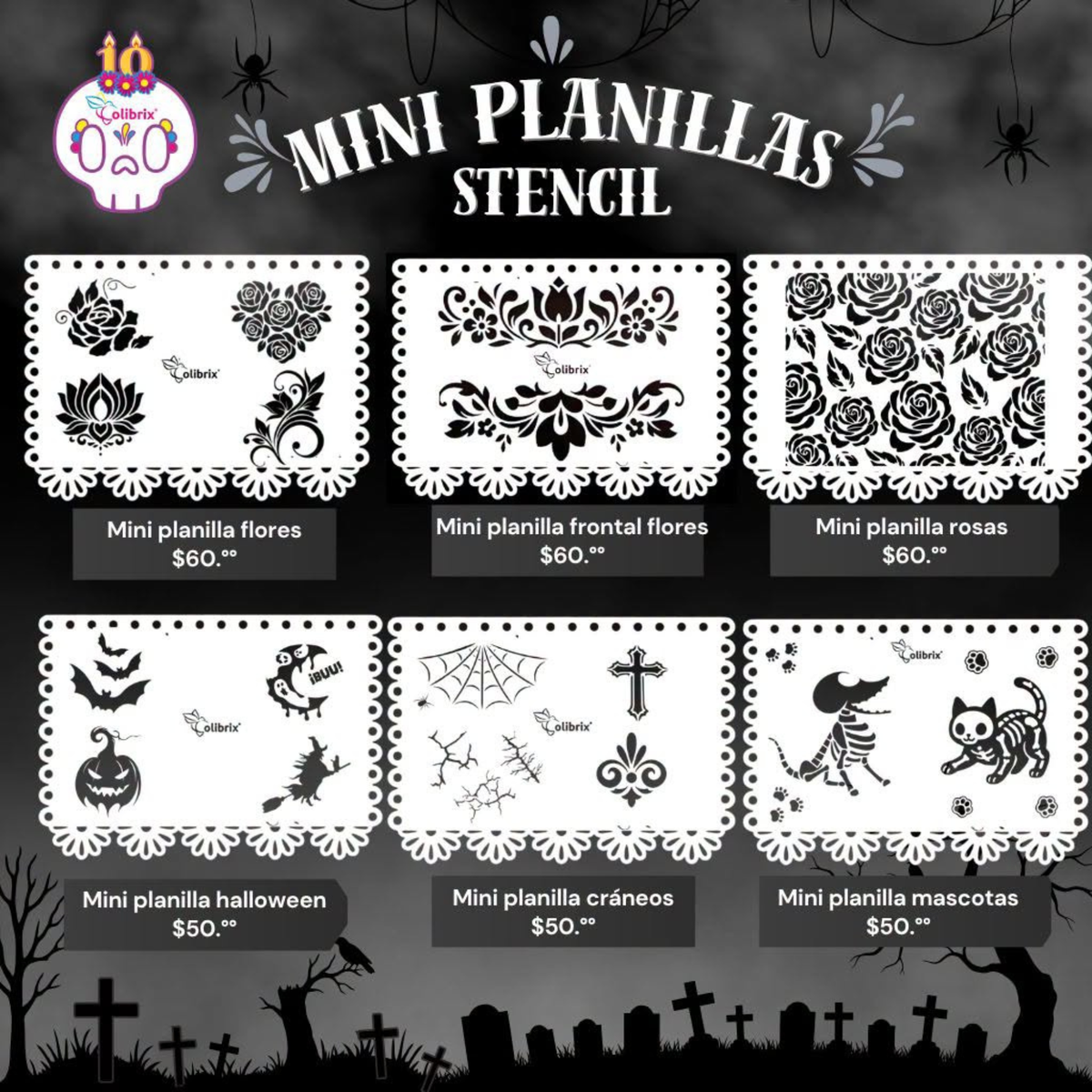 Stencil Colibrix Mini Planillas de Temporada