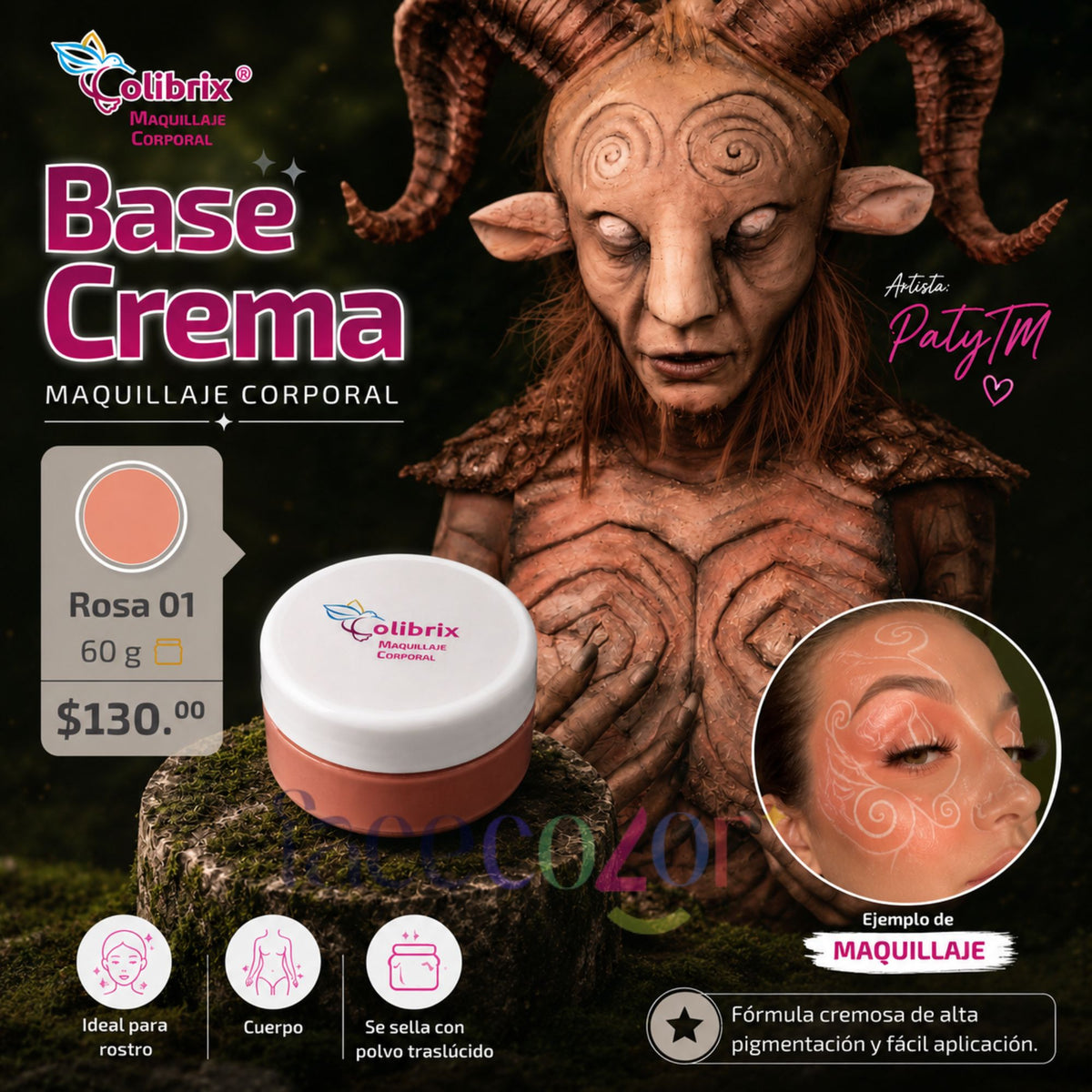 Colores Colibrix Base Crema 60 gr (venta individual)