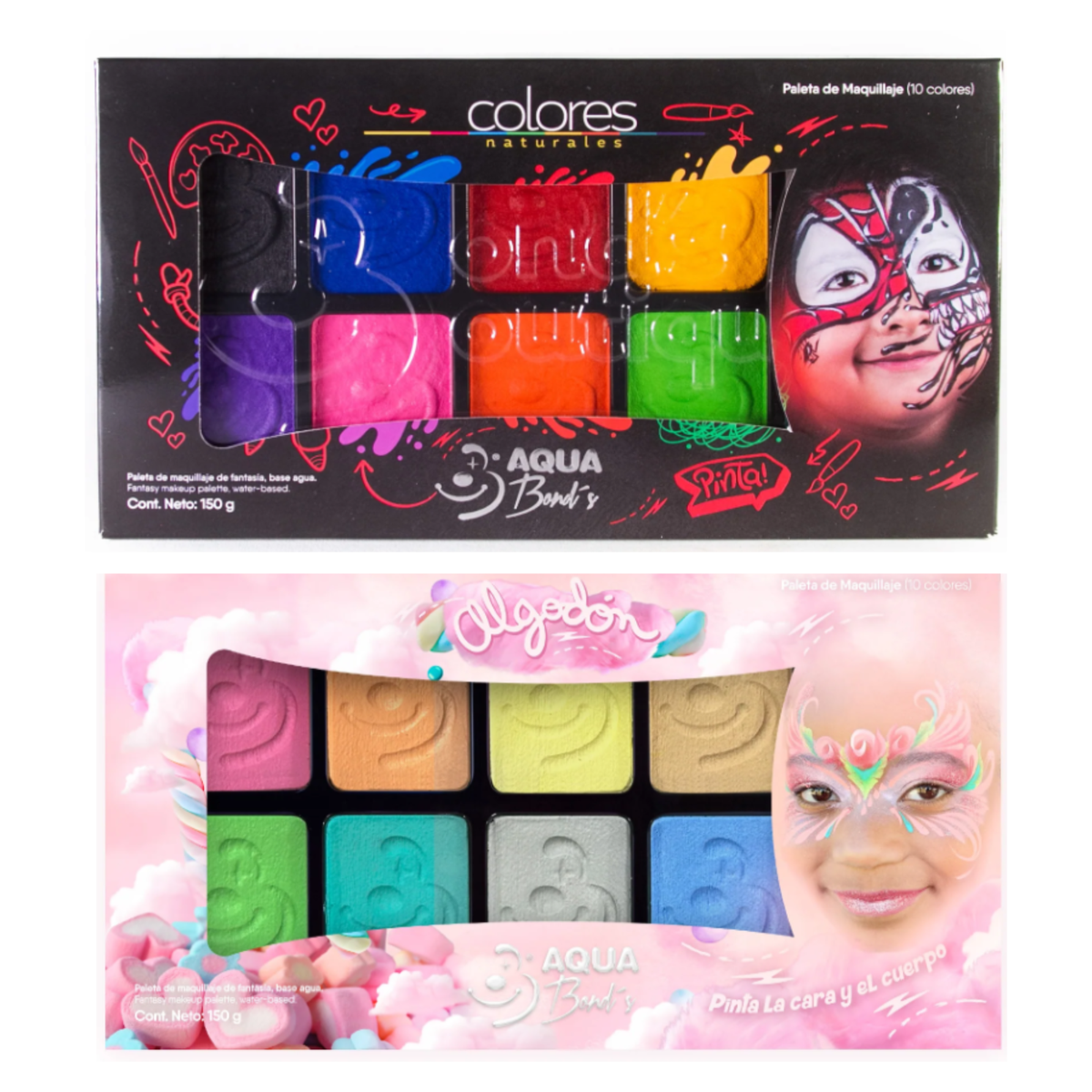 Paleta base agua Aqua Bonds – 10 Colores mate - pastel