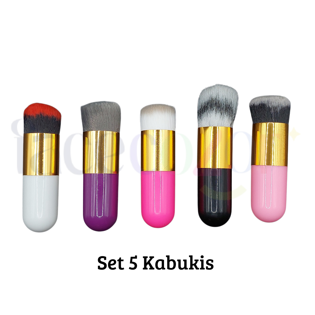 Set 5 Brocha Kabuki (aplicador de base)
