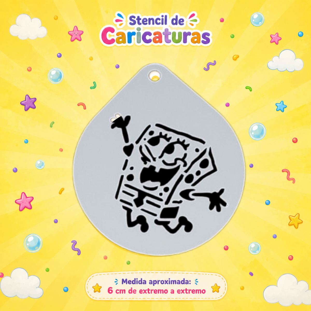 Stencil Caricatura Bob Esponja