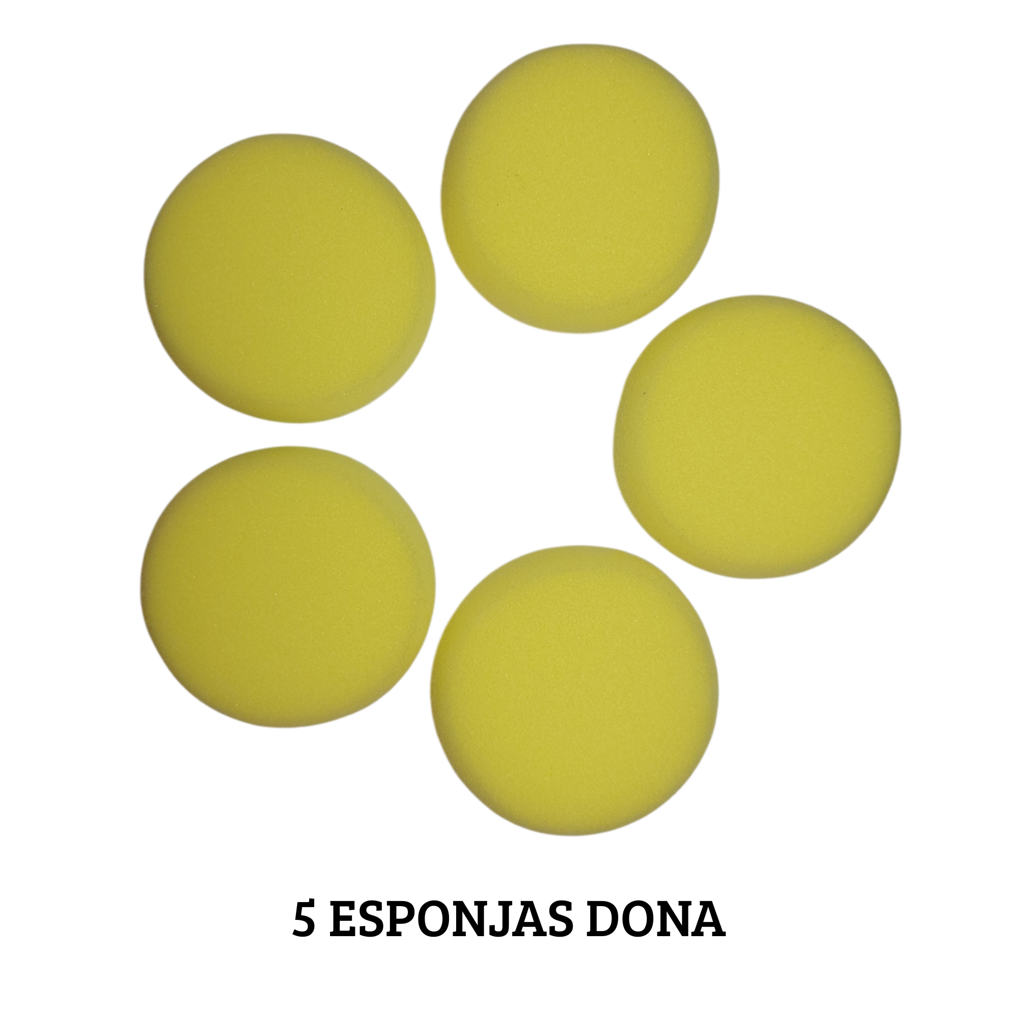 Set 5 esponjas dona amarillas