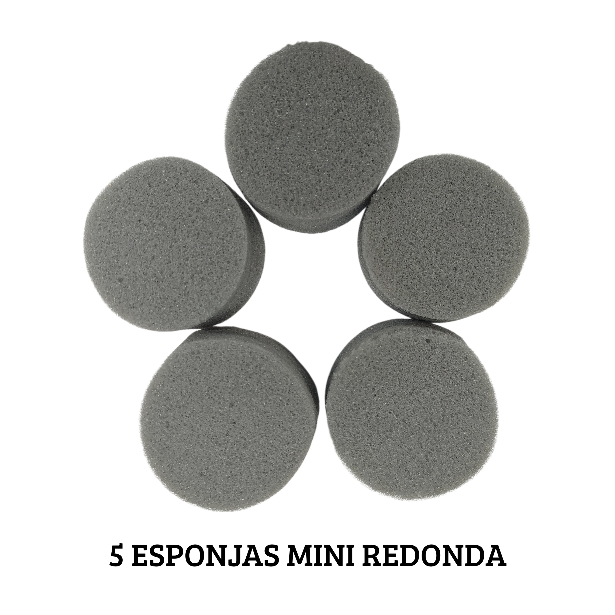 Set 5 esponjas mini redonda