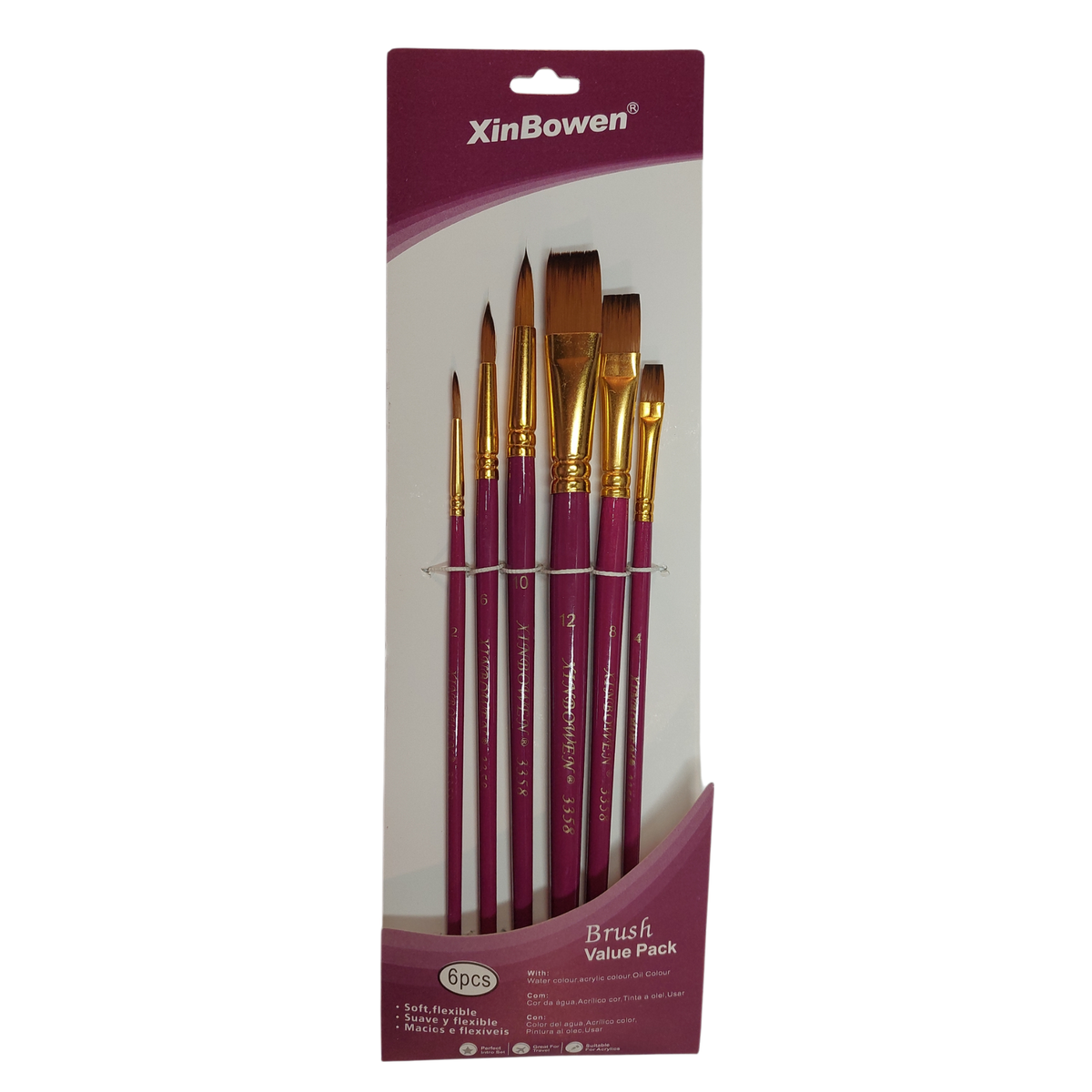 Set 6 Pinceles Xin Bowen Surtido Violeta