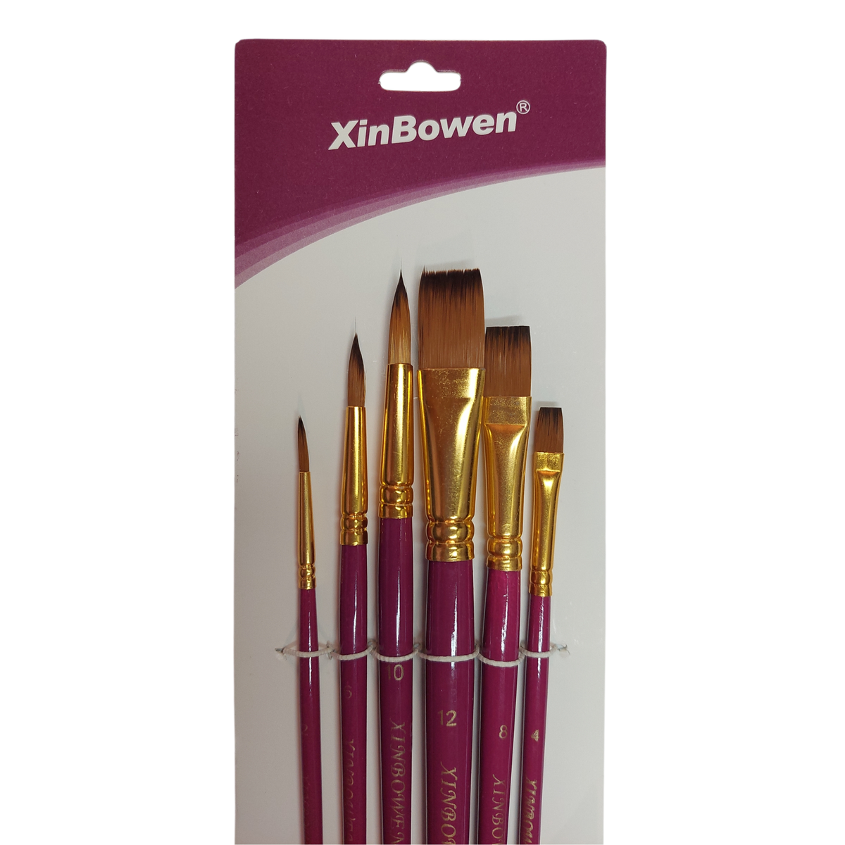 Set 6 Pinceles Xin Bowen Surtido Violeta