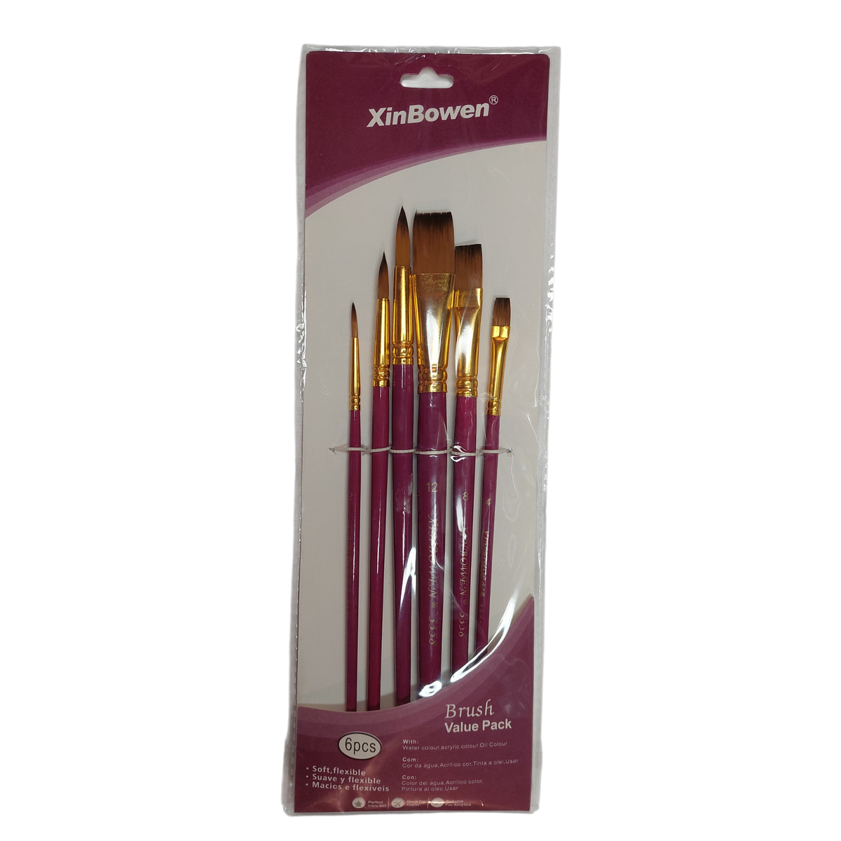 Set 6 Pinceles Xin Bowen Surtido Violeta