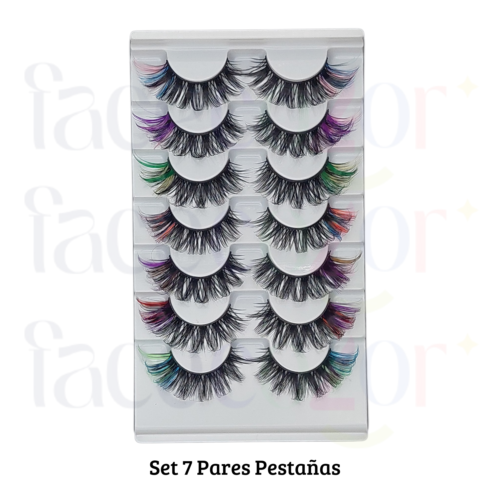 Set 7 Pares de Pestañas Postizas