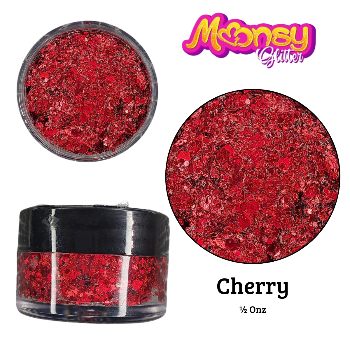 Variedad 1/2 onza  Moonsy Glitter - Base Gel (Venta por individual)