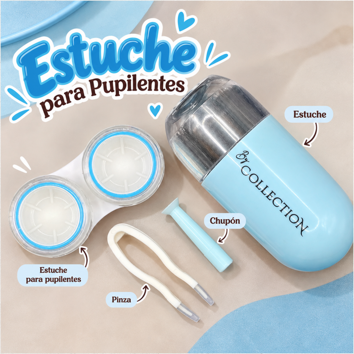 Estuche con Aplicador para lentes de contacto