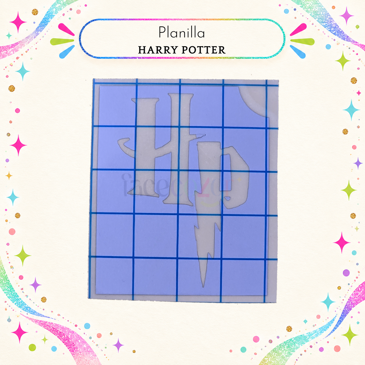 Plantilla Adhesiva - Harry Potter (uso individual)