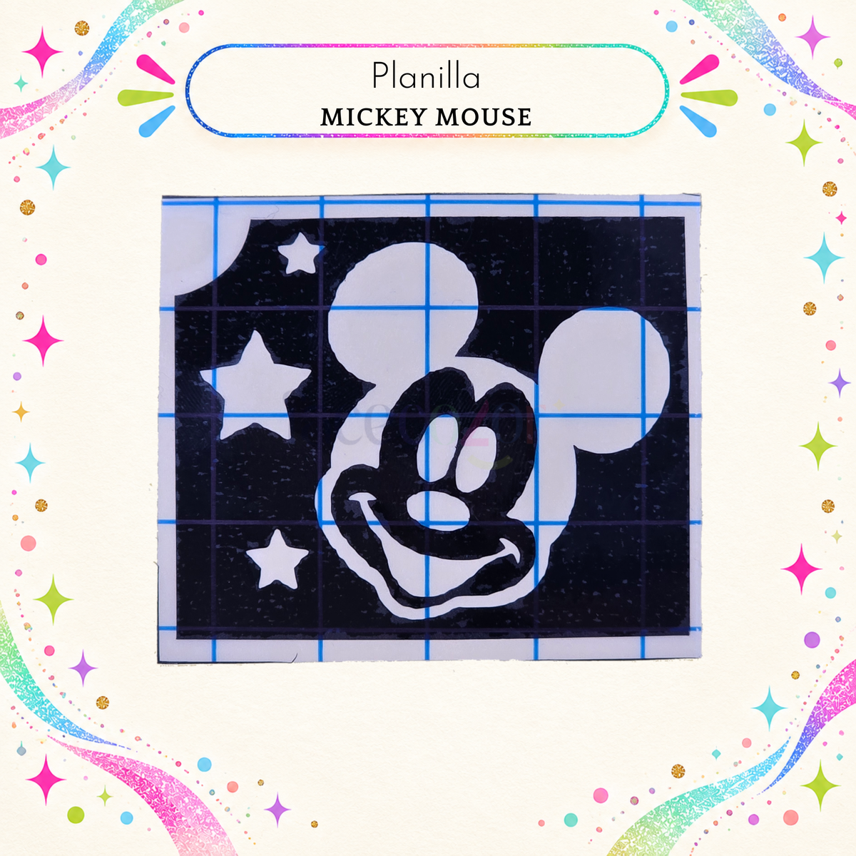 Plantilla Adhesiva - Mickey Mouse (uso individual)