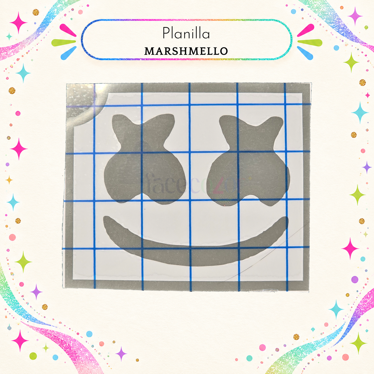 Plantilla Adhesiva - Marshmello (uso individual)