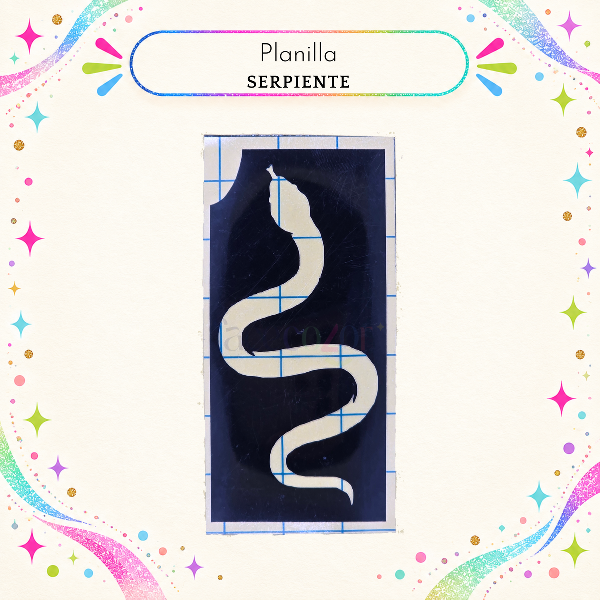 Plantilla Adhesiva - Serpiente (uso individual)