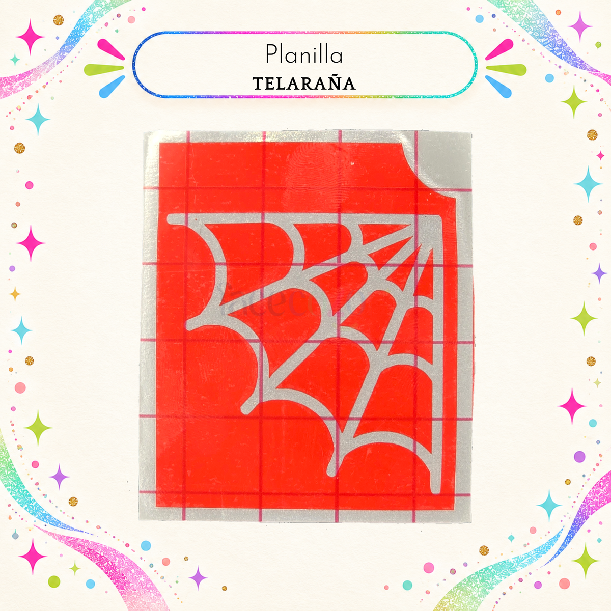Plantilla Adhesiva - Telaraña (uso individual)