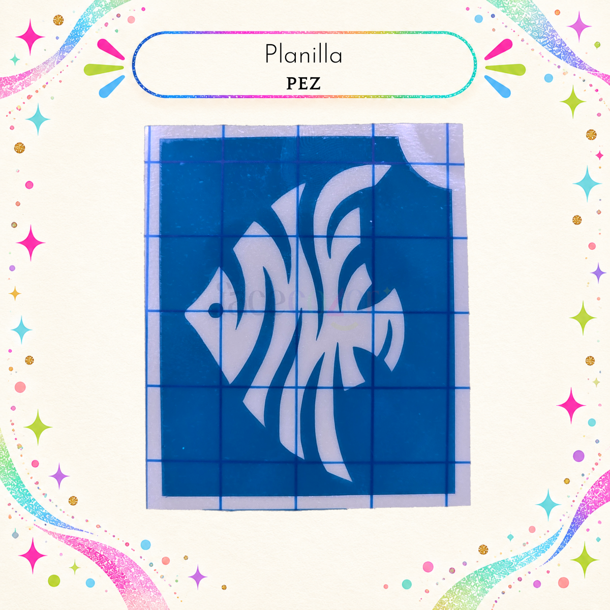 Plantilla Adhesiva - Pez (uso individual)