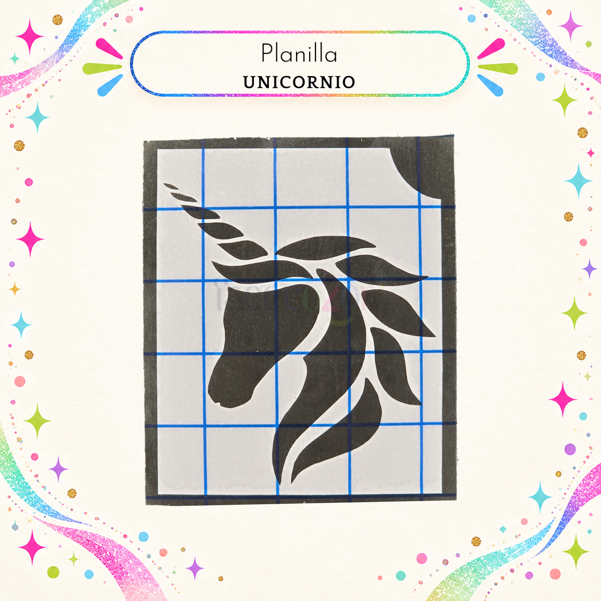 Plantilla Adhesiva - Unicornio (uso individual)