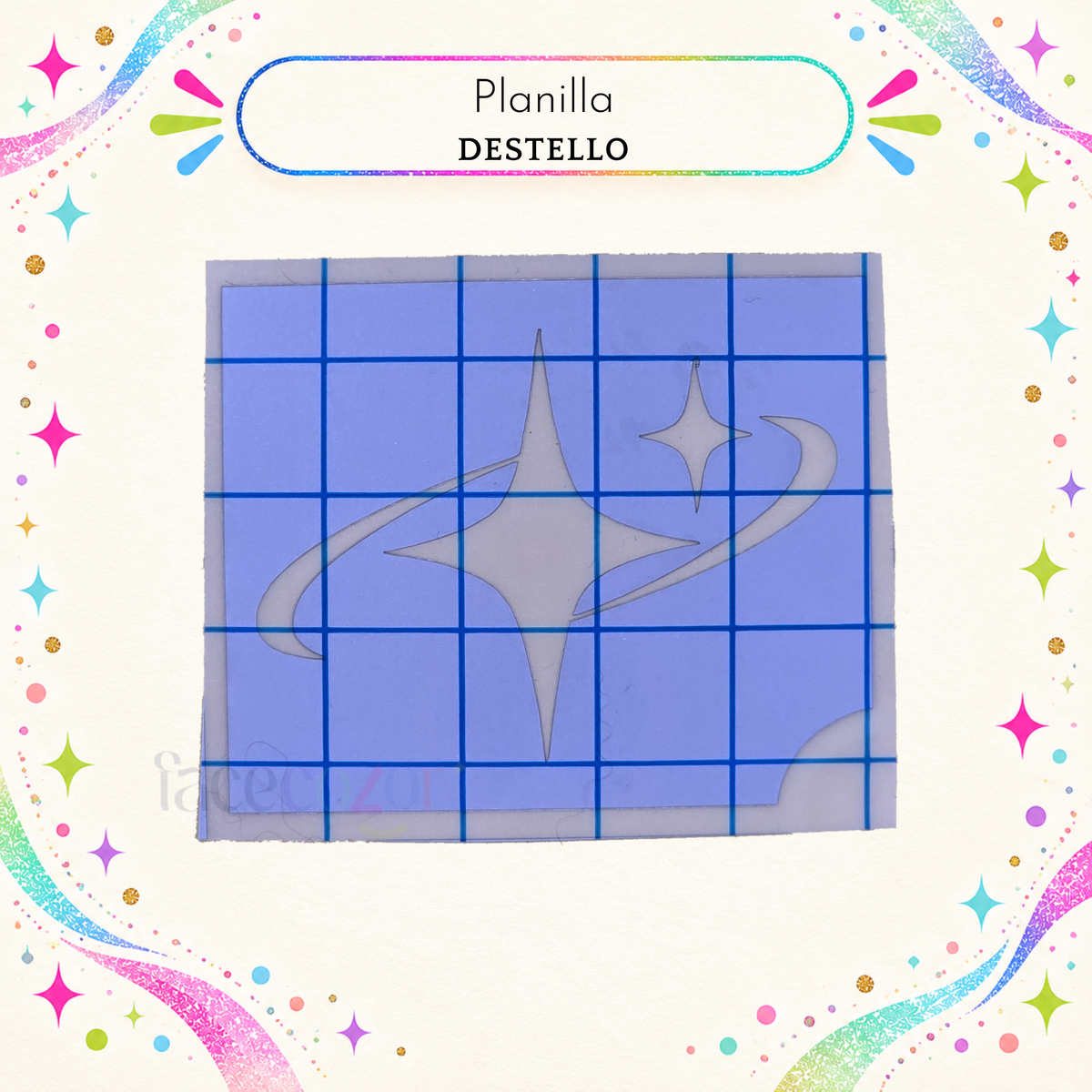 Plantilla Adhesiva - Destello (uso individual)