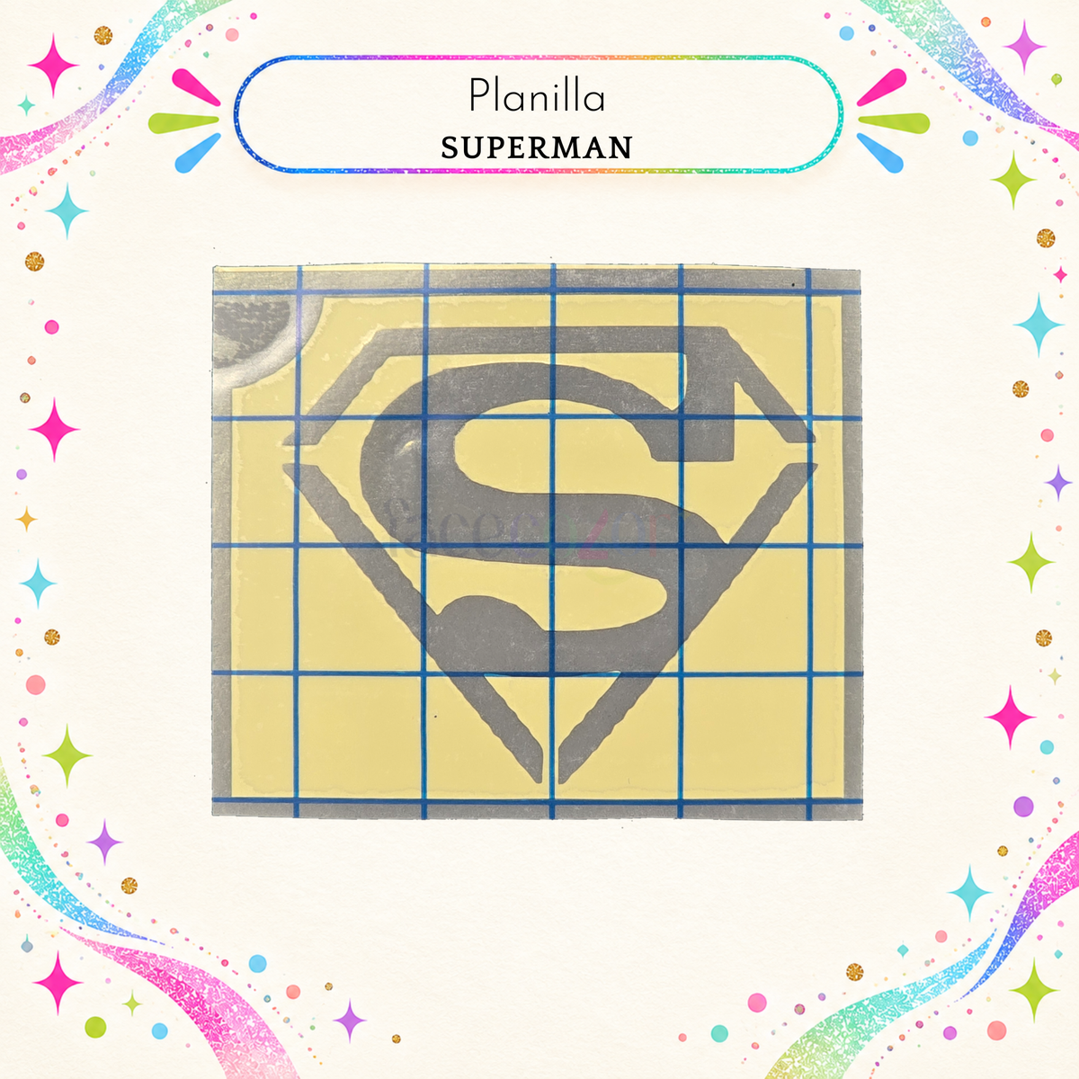 Plantilla Adhesiva - Superman (uso individual)