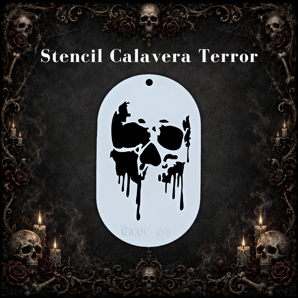 Stencil Calavera Terror
