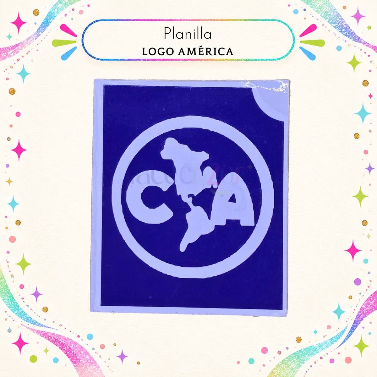 Plantilla Adhesiva - Logo América (uso individual)