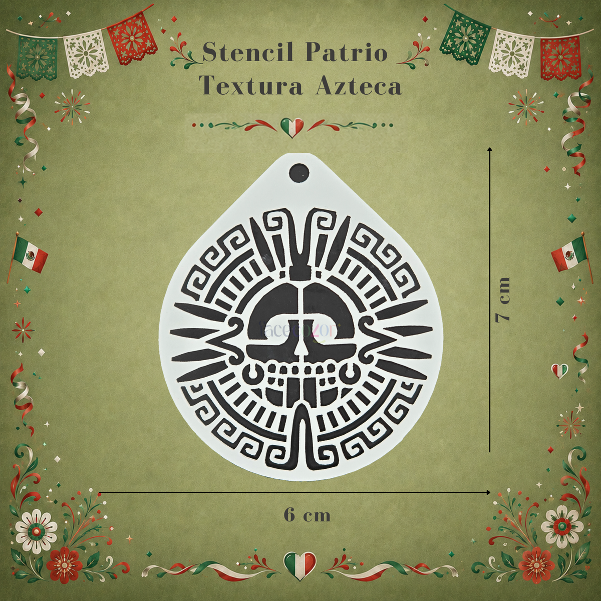 Stencil Textura Azteca
